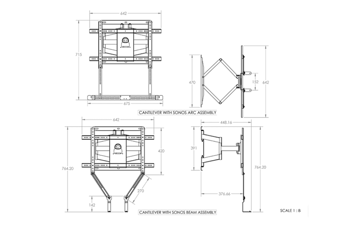 FLEXSON Arc Wandhalterung - FLXARC701021 (schwarz) 5 FLEXSON Arc Wandhalterung - FLXARC701021 (schwarz) – Bild 3