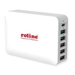 Roline USB Adapter - 6 Port, Max 60W (weiss)
