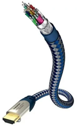 Inakustik Premium HDMI Kabel, 5,0m - 0042305, 3-fach Geschirmt (blau/silber)