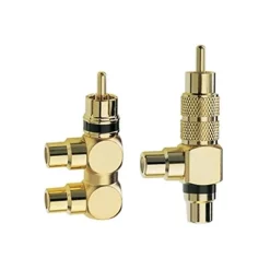 Inakustik Premium Cinch Adapter Y, Set - 0080421 (gold)