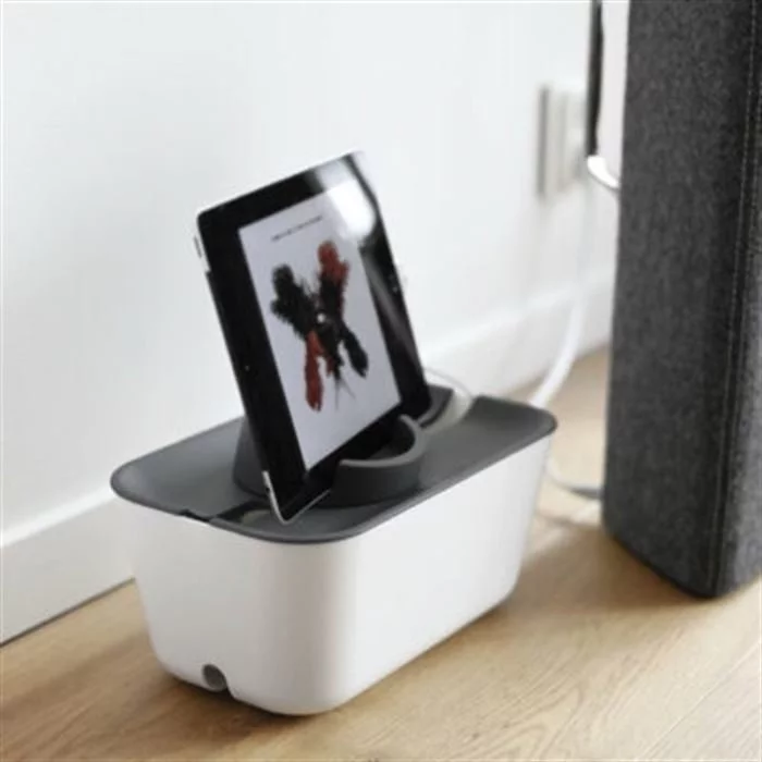 BOSIGN HIDEAWAY Kabelbox XL (weiss / Grau) 5 BOSIGN HIDEAWAY Kabelbox XL (weiss / Grau) – Bild 3